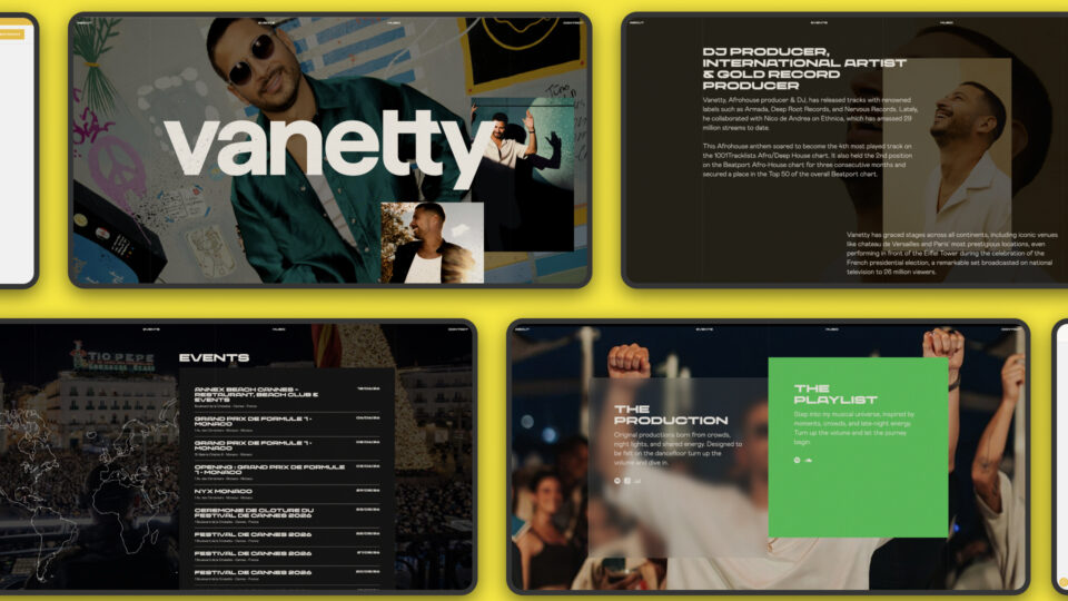 Capture du site Vanetty Music refondu par Crescendo Studio