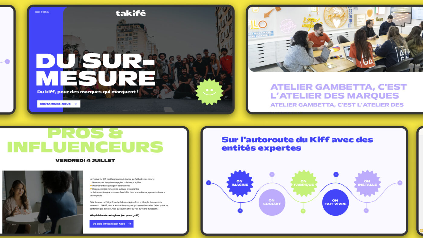 Capture du site Ta Kifé refondu par Crescendo Studio