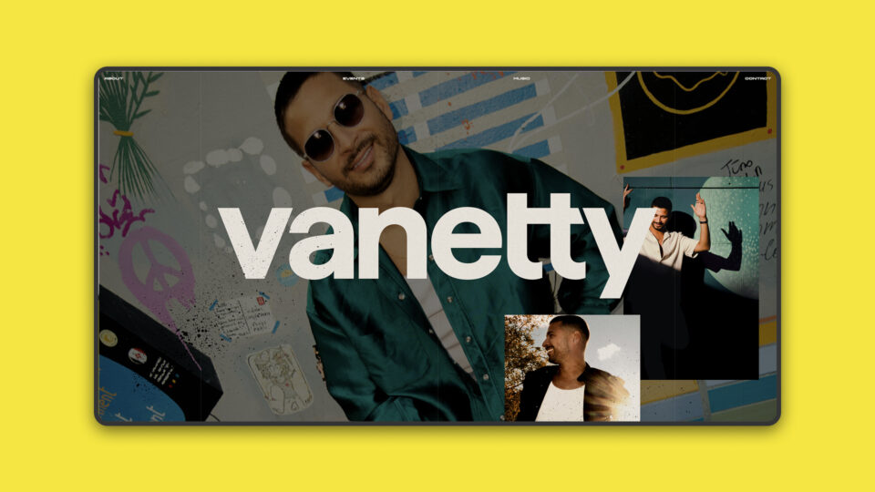 Site Vanetty Music — page d'accueil