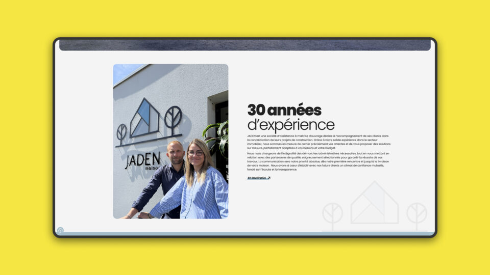 Site Maison Jaden — parcours de conversion