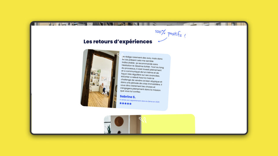 Site Padam Immo — parcours de conversion