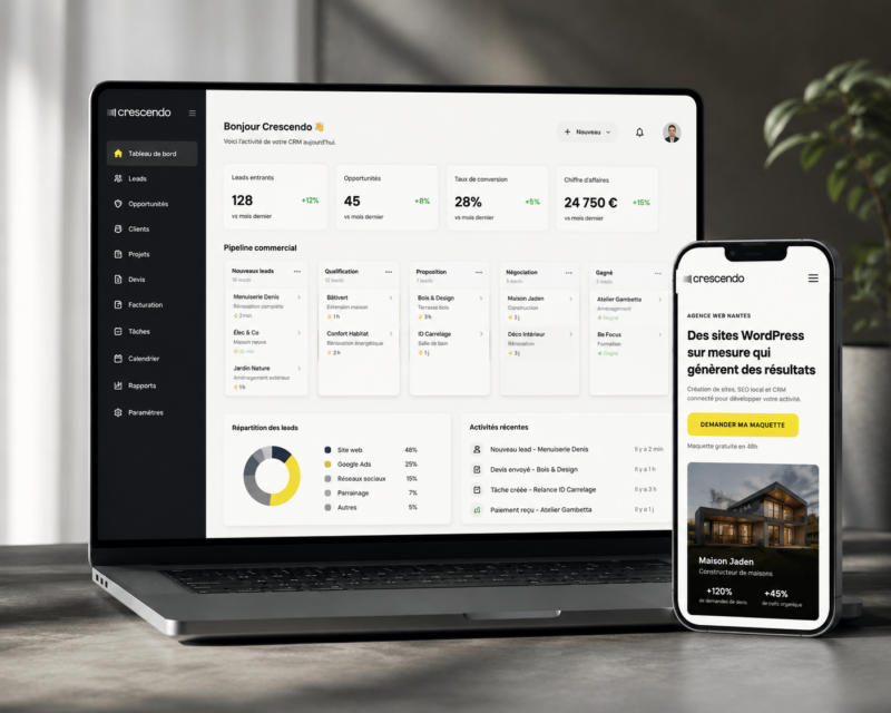 Agence web à Nantes — WordPress & CRM sur mesure